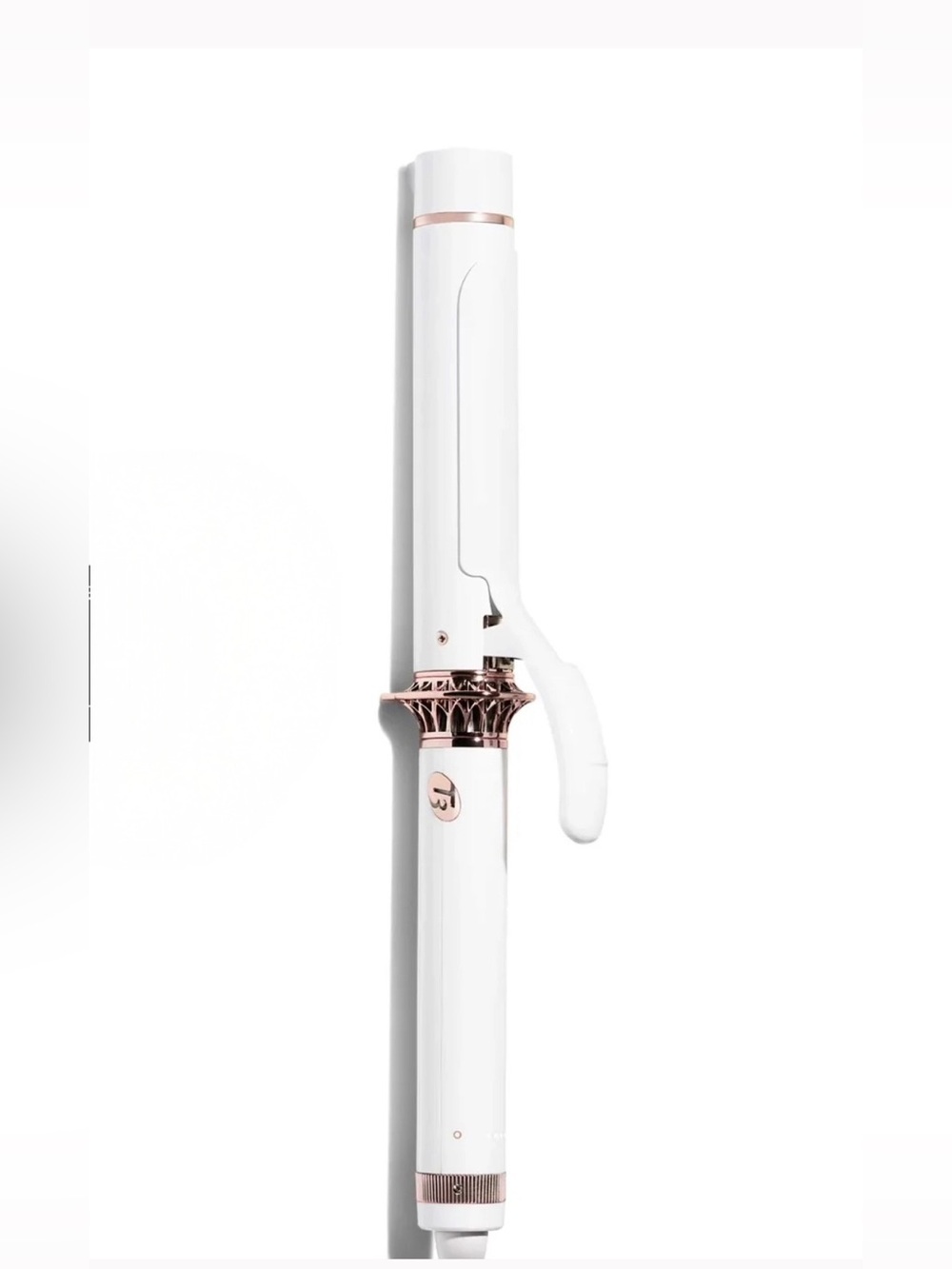 T3 Twirl 1.25” Professional Curling Iron White Rose Gold SinglePass Ceramic